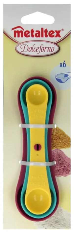 Sada 3 farebných odmeriek Metaltex Spoons