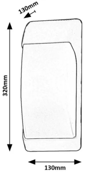Rabalux 7796 - Vonkajšie nástenné svietidlo OPOLE 1xE27/12W/230V IP65