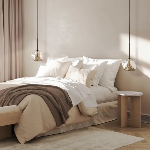 Závesné svietidlo na lanku LAVA 1xG9/8W/230V bronzová/dymová béžová