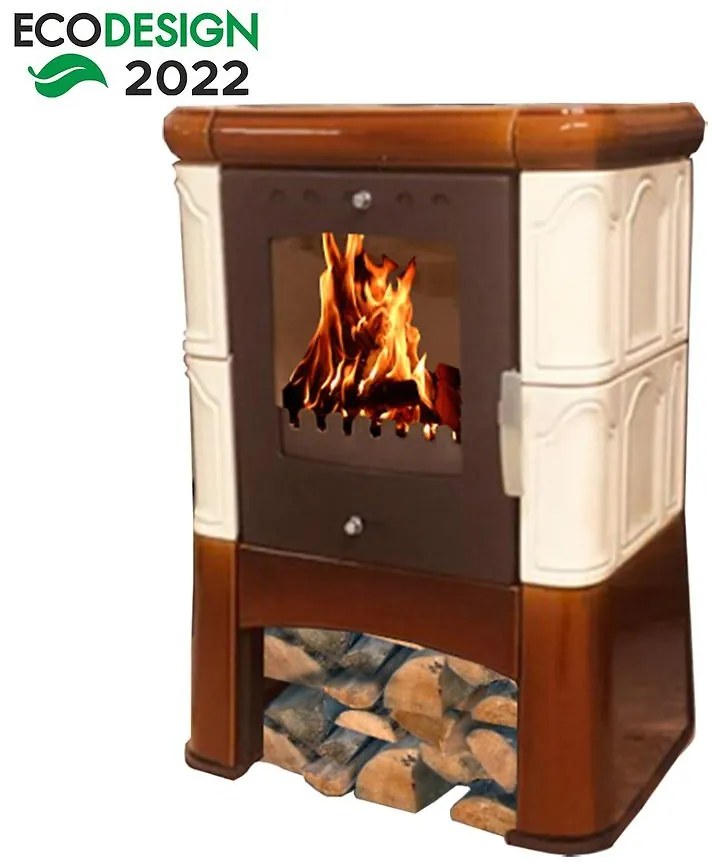 Krbové kachle Piccolo II drab-goldbrown 6kw