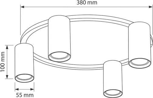 Brilagi - Stropné svietidlo SELE 4xGU10/30W/230V biela