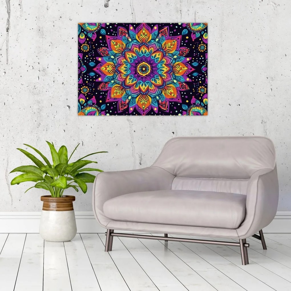 Obraz - Kaleidoskopická mandala (70x50 cm)