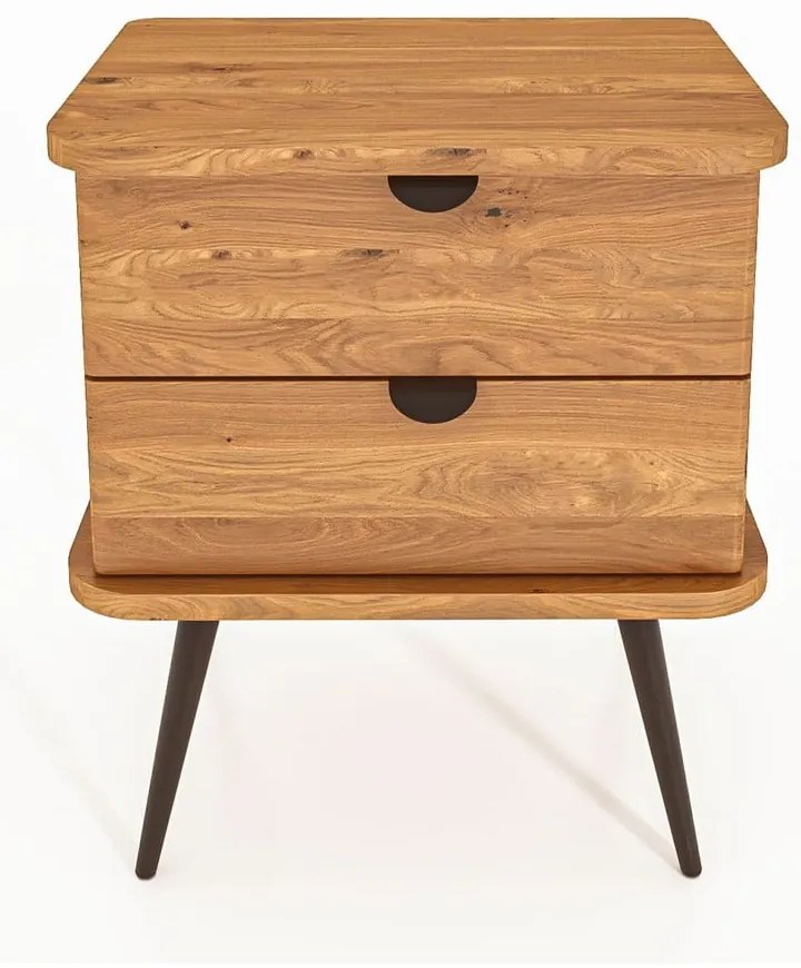 Nočný stolík z dubového dreva v prírodnej farbe Kula - The Beds