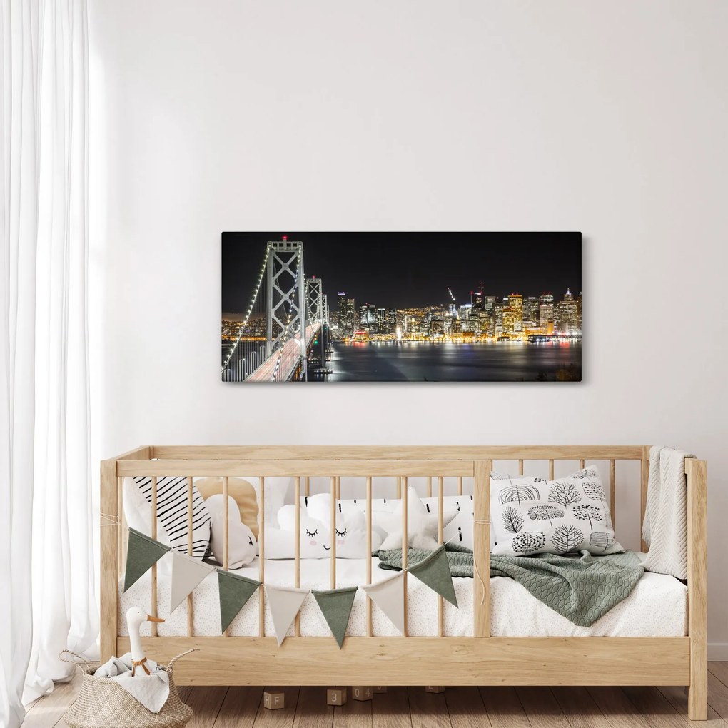 Obraz Brooklynského mostu a New Yorku (120x50 cm)