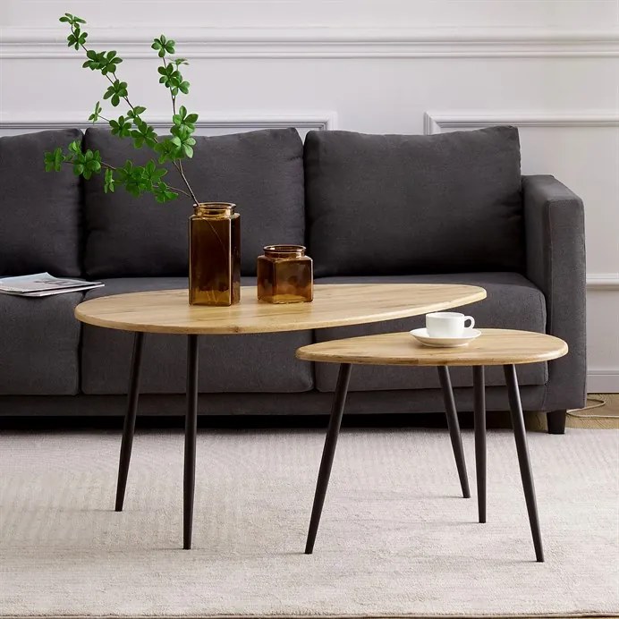 Autronic BONTEC Odkladací stolík 100x60cm, mdf, divoký dub, AF-3012 OAK Farba: Prírodné