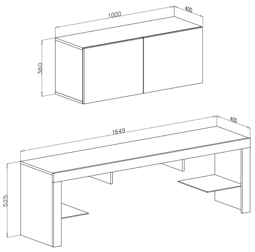 TV STOLÍK ELEGANTE LED BIELY VYSOKÝ LESK