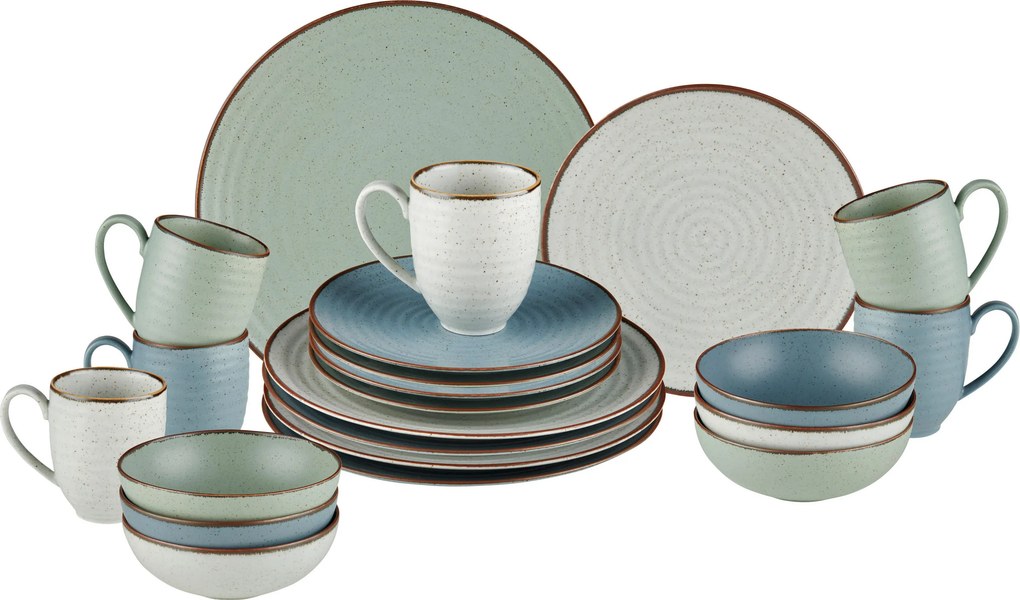 XXXLutz KOMBINOVANÝ SERVIS 24-dielne, porcelán keramika Landscape - Jedálenské sety - 0056530102