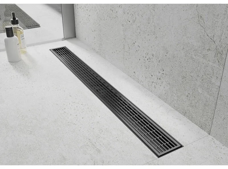 Mexen Flat M33 nerezový sprchový žľab 80 cm, čierna, 1733080-15
