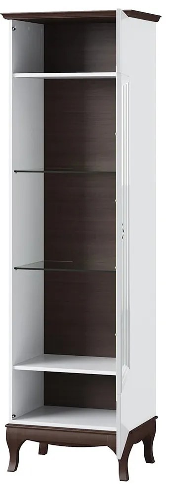 Vitrína Massimo 11 62 cm pravá biela/mocca