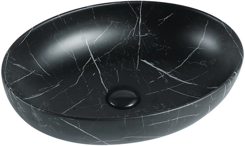 Mexen Orsola umývadlo, 52x39 cm, čierna, 21365271
