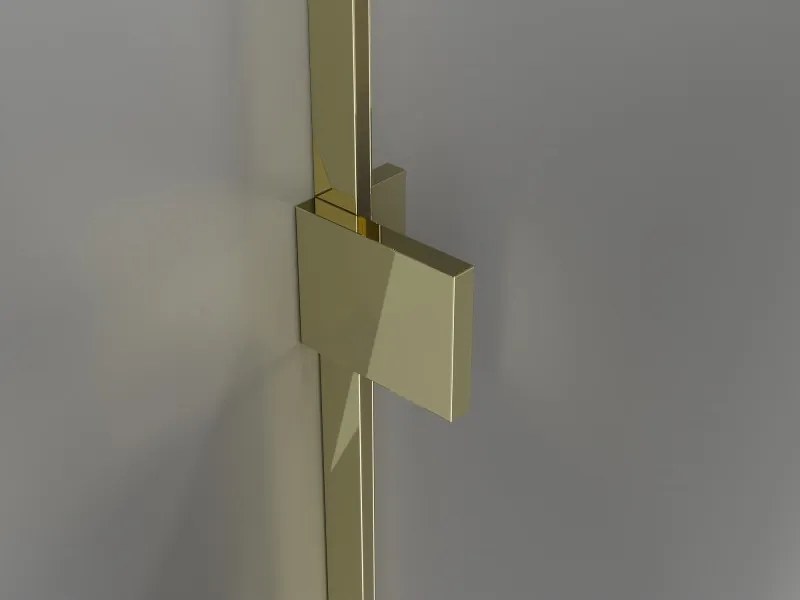 Mexen Lunar Duo, výklopný sprchový kút 85 x 80 cm, 8mm číre sklo, zlatý profil, 834-085L-080P-50-00