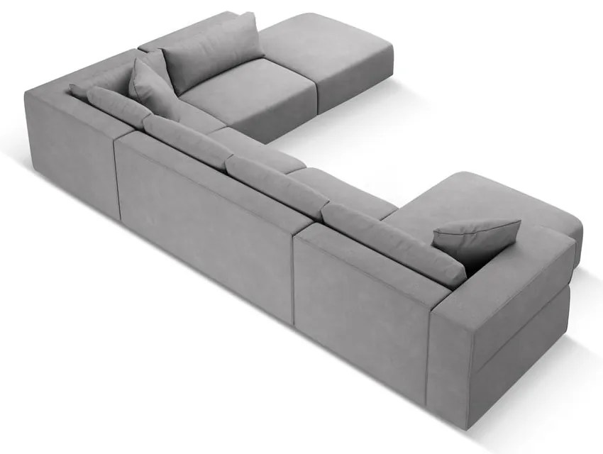 Svetlosivá rohová pohovka do "U", pravý roh Esther – Milo Casa