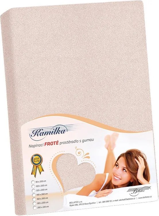 Bellatex Froté prestieradlo Kamilka púdrová ružová, 160 x 200 cm