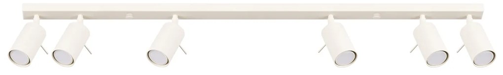 Bodové svietidlo Ring, 6x béžové kovové tienidlo, (možnosť polohovania)