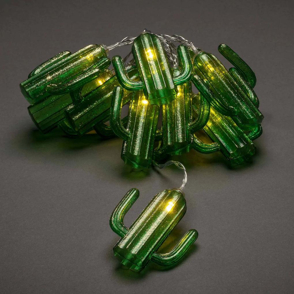 Svetelná LED reťaz Kaktusy, na batérie