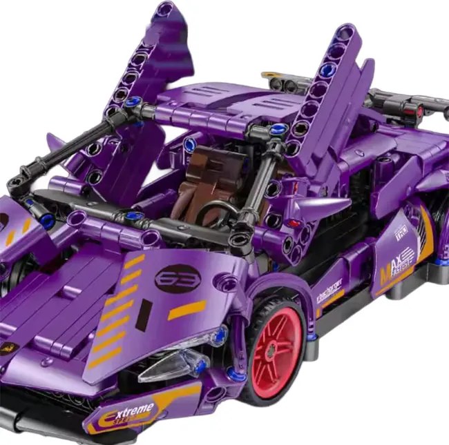 Stavebnica auta SUPERCAR No.J2003 fialová - 470 dielikov