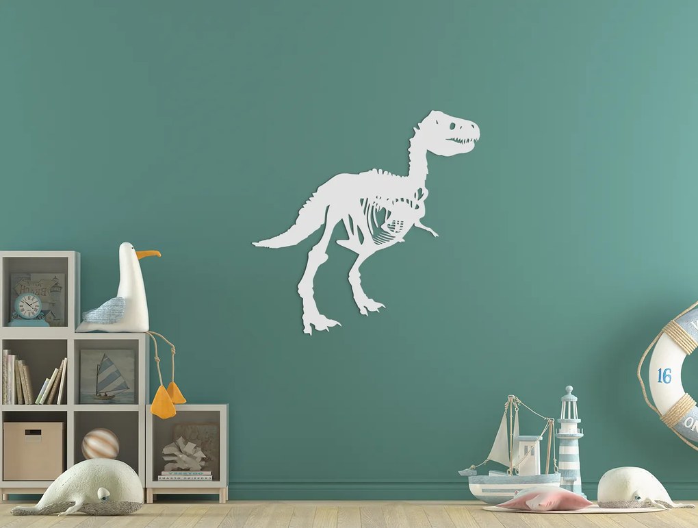 drevko Detská nálepka na stenu Kostra dinosaura Rozmer obrazu: 32 x 32,5 cm, Farba dekorácie: Čierna