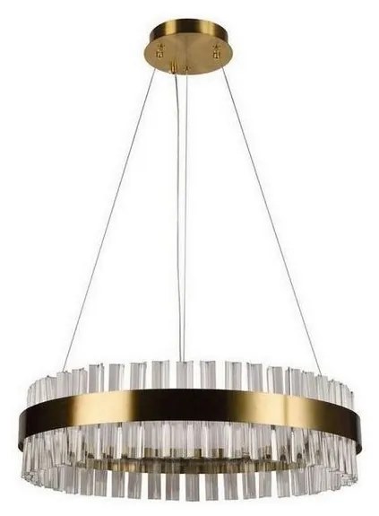 LED Stmievateľný krištáľový luster na lanku LED/40W/230V + diaľkové ovládanie