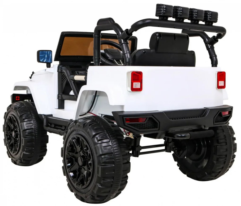 RAMIZ ELEKTRICKÉ AUTÍČKO JEEP ALL TERRAIN - NELAKOVANÉ - BIELE - 2 x 45W - 12V/7Ah - 2022