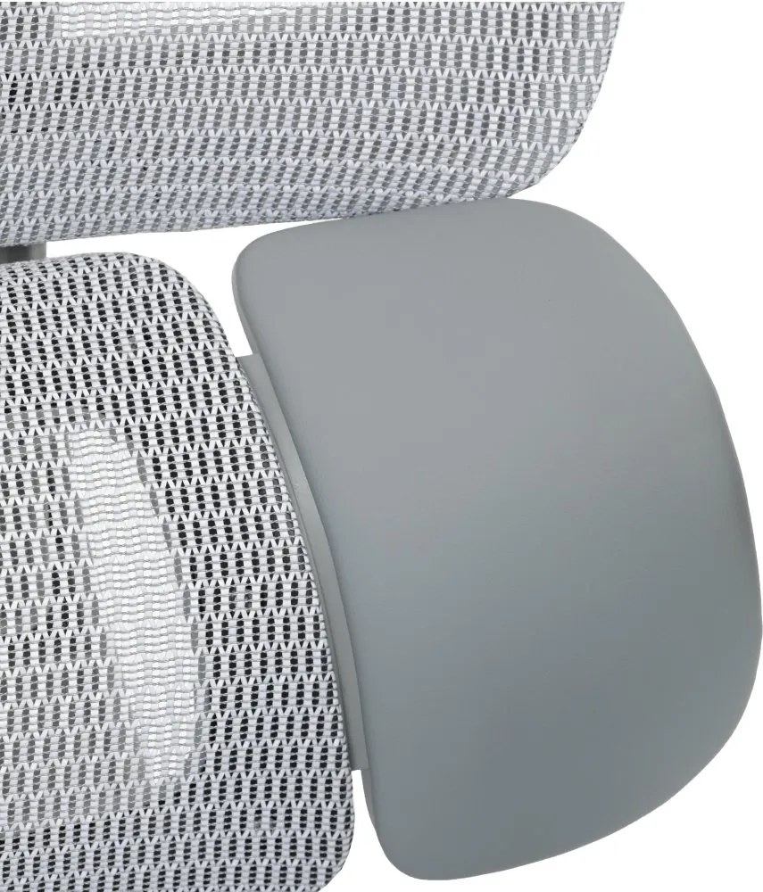 Kancelárska ergonomická stolička PORTE II — sieťovina, sivá