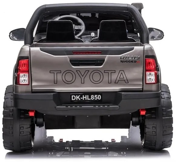 LeanToys Elektrické autíčko - Toyota Hillux - lakované - strieborné - 4 x 45W, - batéria 2 x 12V/7Ah - 2023