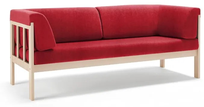 Pohovka KIM, 3-miestna, látka Medley, červená