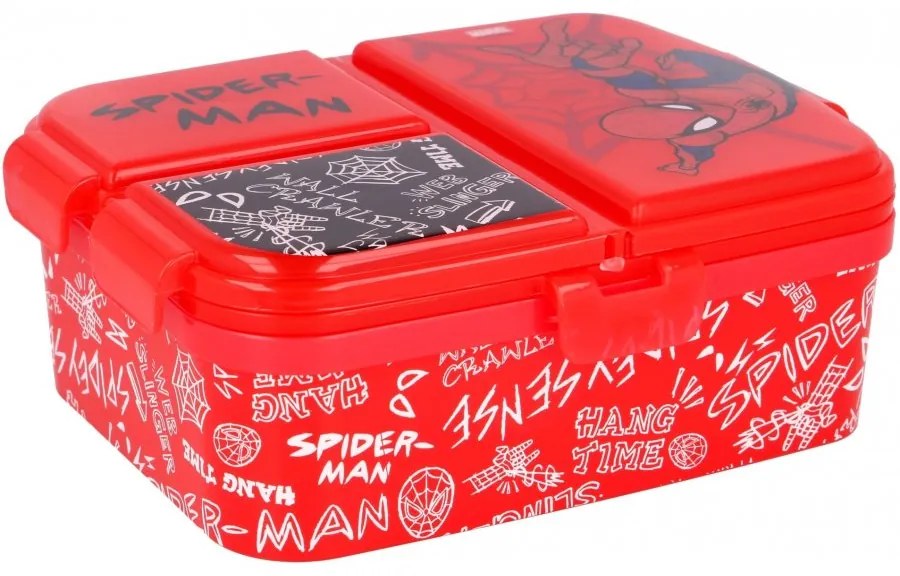 Multibox XL na desiatu Spiderman so 4 priehradkami