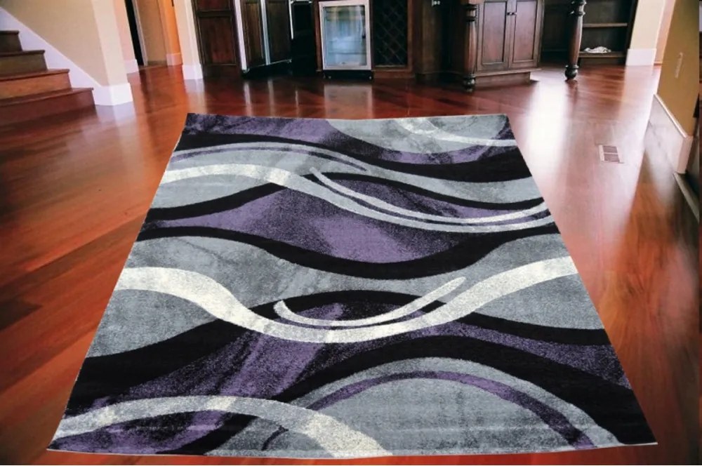 Kusový koberec Fantázia vlny šedo fialový, Velikosti 200x290cm