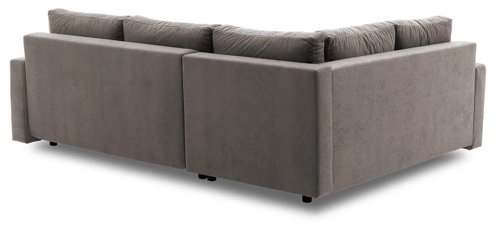 Rohová rozkladacia sedacia súprava GRANDE PLUS - color mikro Ľavá Sivá