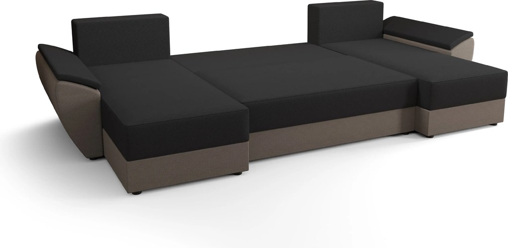 AKCIA Rozkladacia sedacia súprava do U TAVERO 321x140 cm, tmavozelená II. akosť