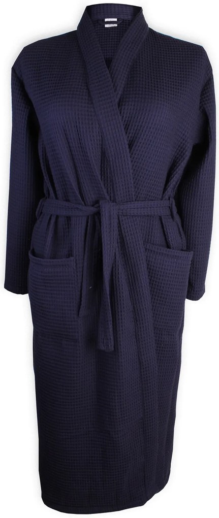 Vaflový župan tmavo modrý Veľkosť: S, strih: léga
