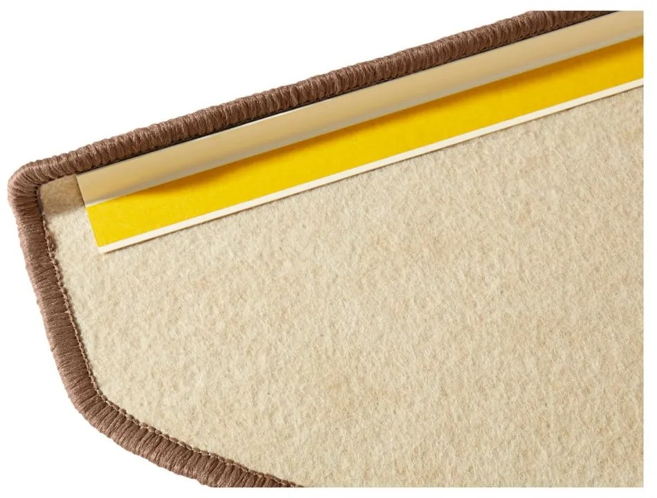 Súprava 15 hnedých koberčekov na schody Hanse Home Fancy, 23 x 65 cm