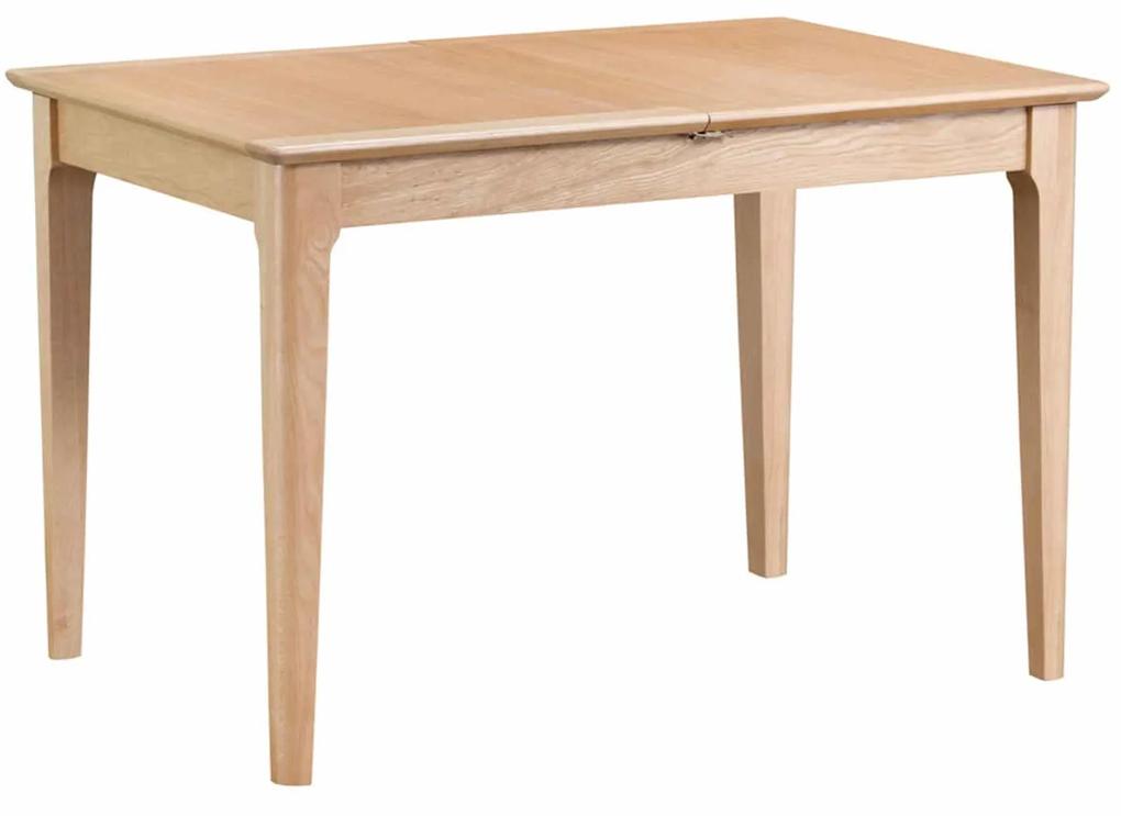 Moderný jedálenský rozkladací stôl z masívu do malej jedálne pre 4 osoby, 120-165×85×78 cm