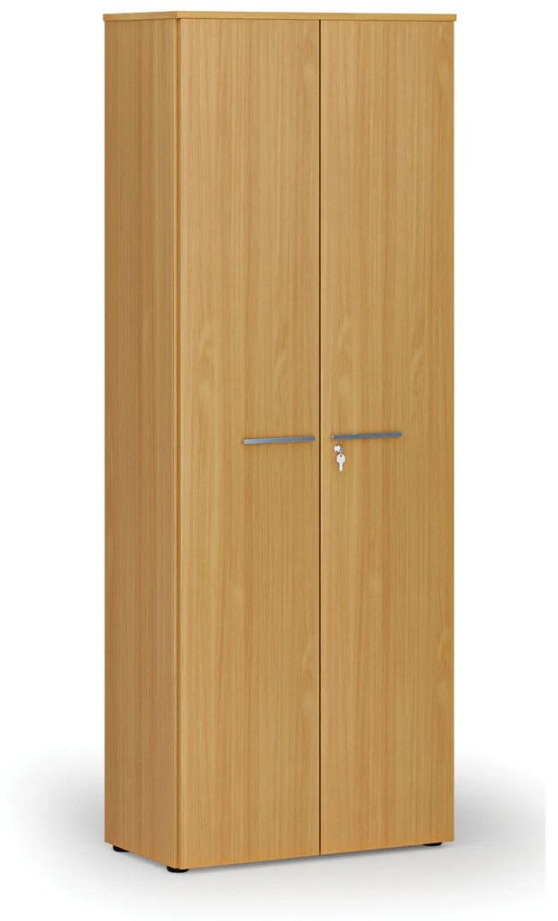 Kancelárska skriňa s dverami PRIMO WOOD, 2128 x 800 x 420 mm, buk