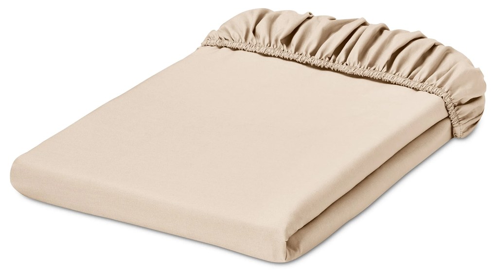 Džersejové napínacie prestieradlo, štandardná veľkosť, béžové