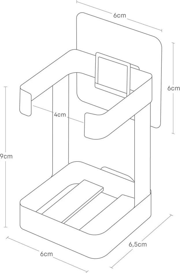 Čierny kovový držiak zariadenia starostlivosti o pleť Film Hook – YAMAZAKI