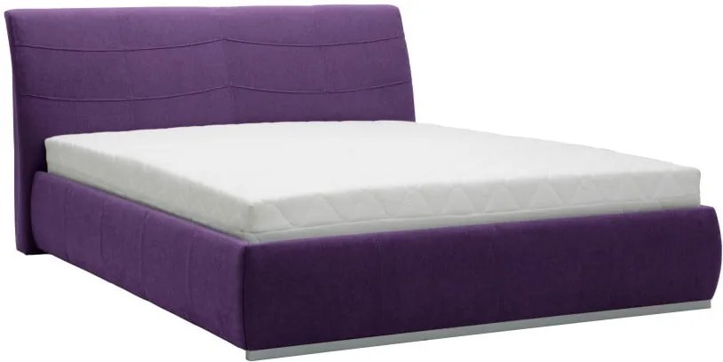 Fialová dvojlôžková posteľ Mazzini Beds Luna, 140 × 200 cm