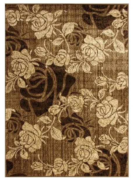 Kusový koberec Ruže hnedý, Velikosti 80x150cm