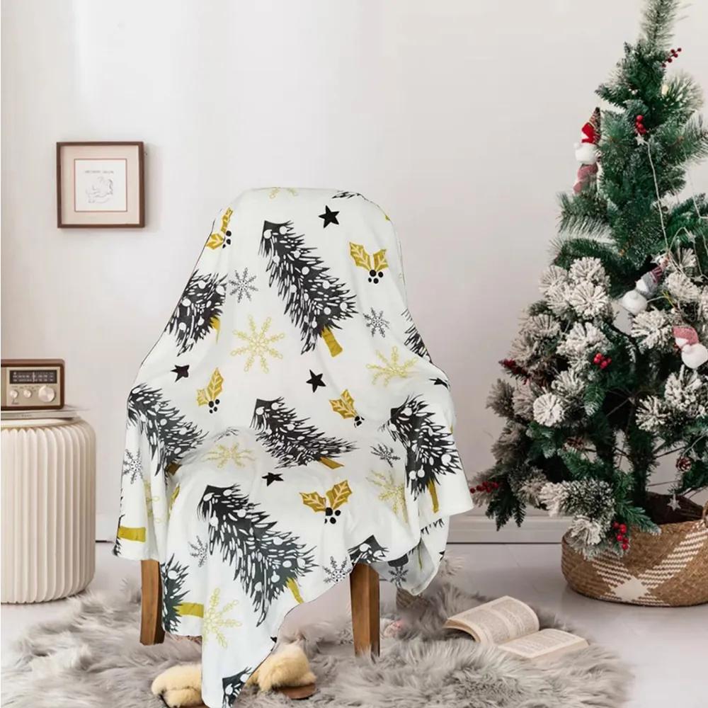 Vianočná deka sneh Nový B503 - 150 x 200 cm