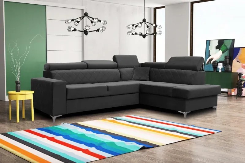 Sedacia súprava Gloss fresh, Ľavá, modrá (Velva 09)