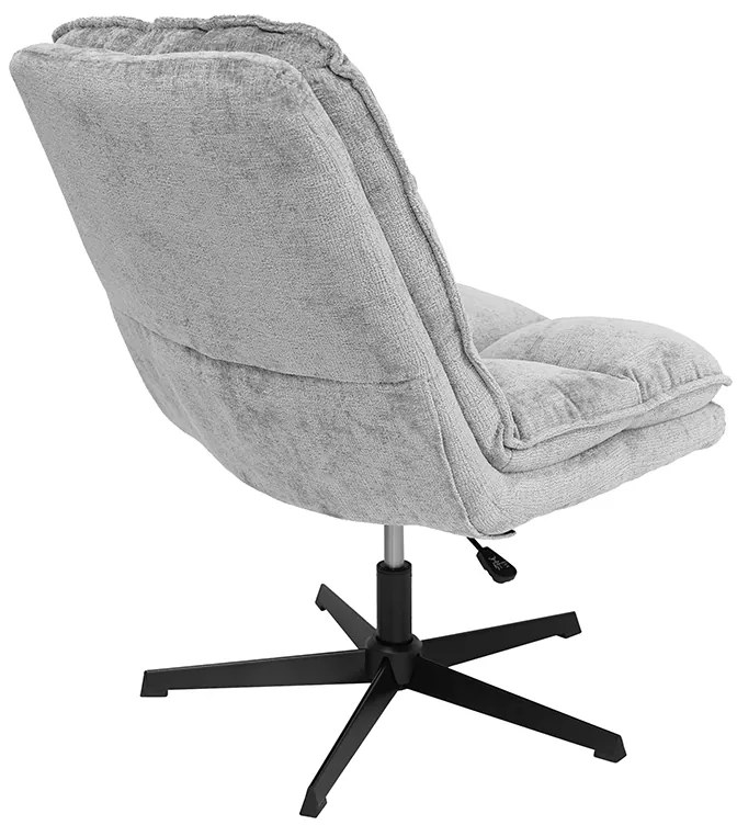 Relaxačné otočné kreslo KATANIA s podnožkou, svetlosivé