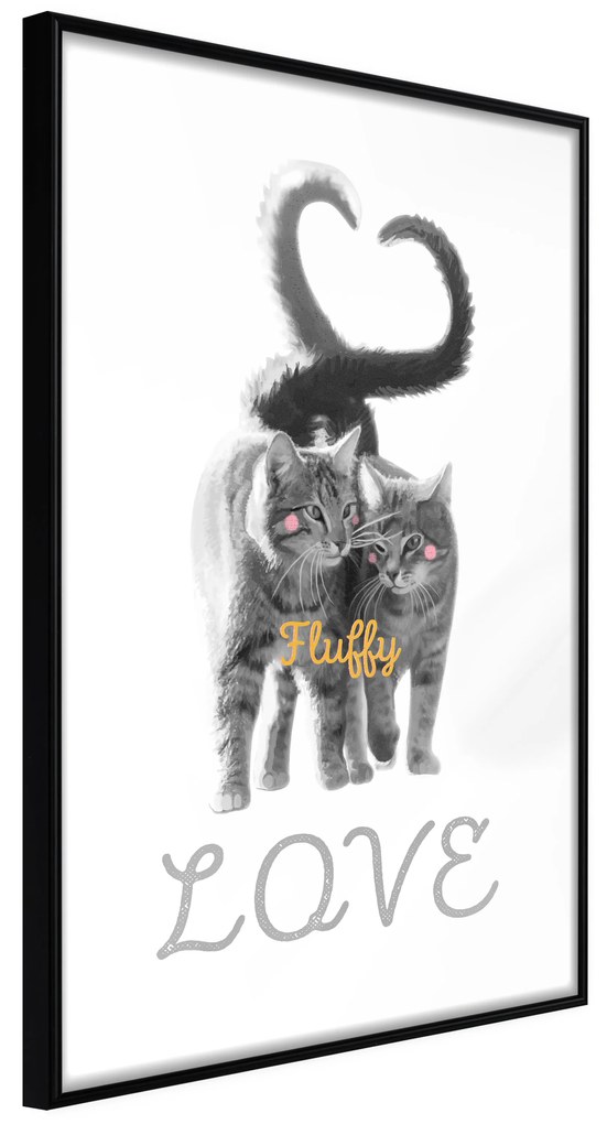 Artgeist Plagát - Fluffy Love [Poster] Veľkosť: 30x45, Verzia: Čierny rám