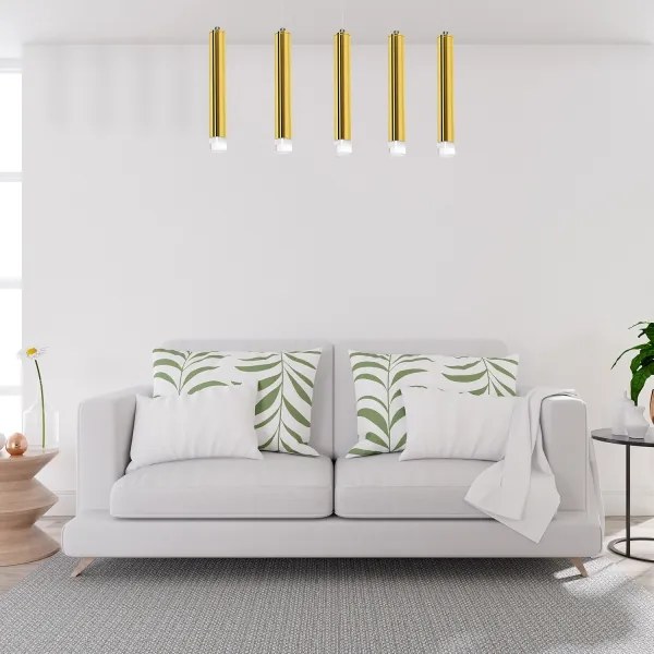 LED Luster na lanku GOLDIE 5xLED/25W/230V zlatá