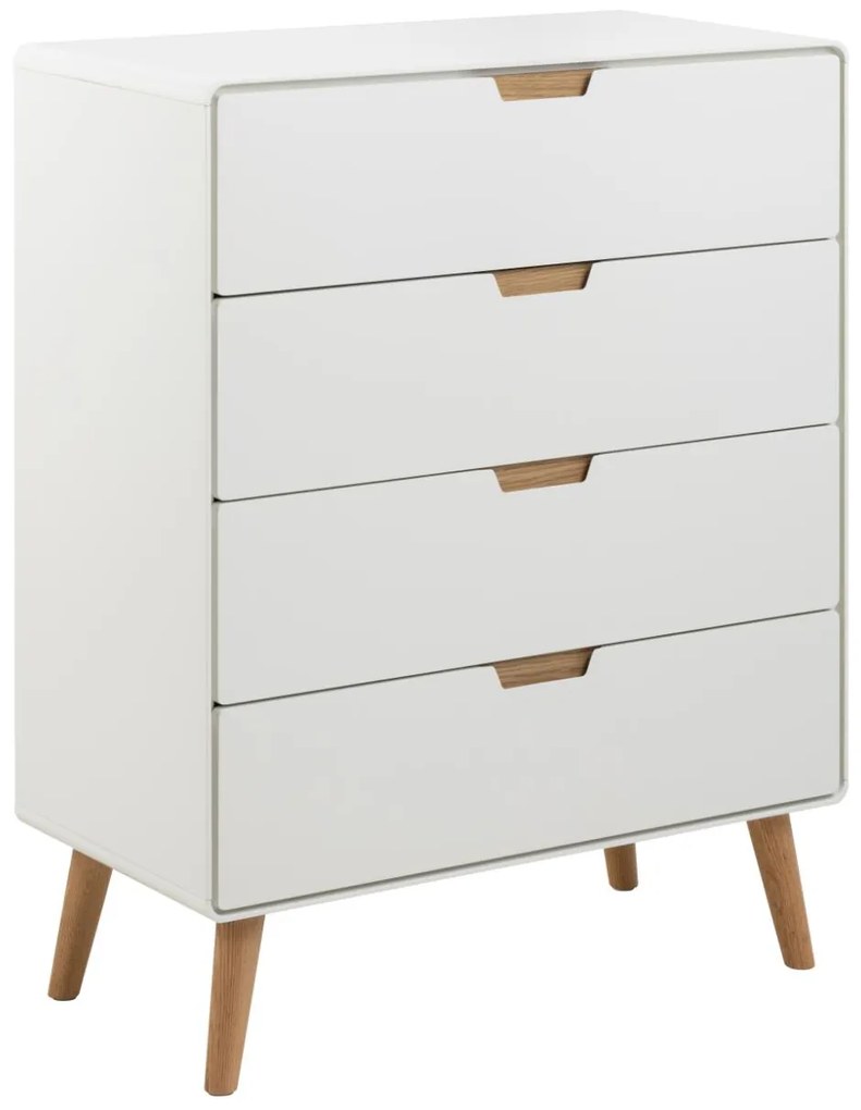 Komoda Lowell 100 cm bílá/dub přírodní