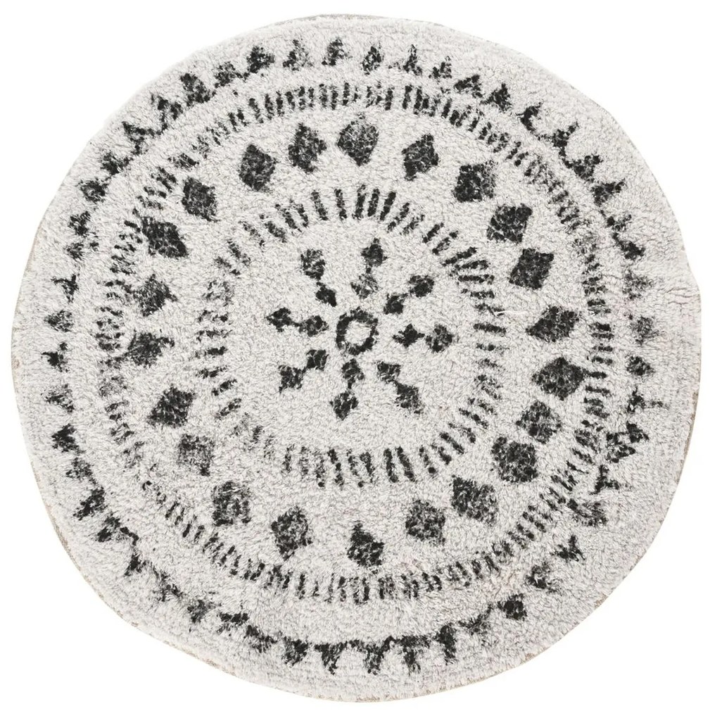Koberec Jasmine3, (fi) 70 cm, biela/čierna