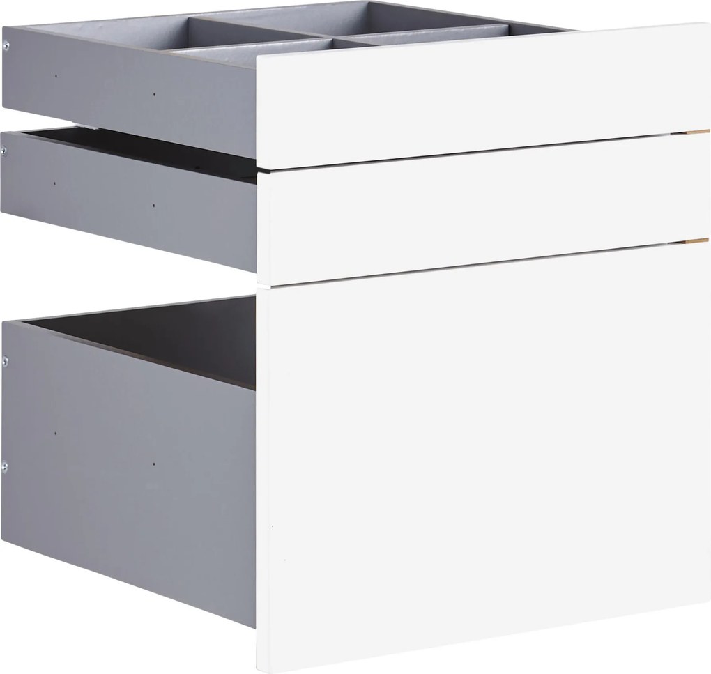XXXLutz SADA ZÁSUVIEK, biela s vysokým leskom, 45,3/50,3/46,8 cm Hom`in - Skrine - 0026470041KT