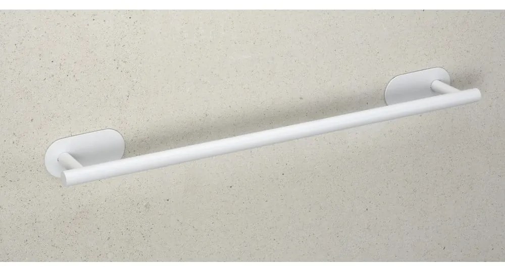 Biely samodržiaci držiak na uteráky z nehrdzavejúcej ocele Orea Uno – Wenko