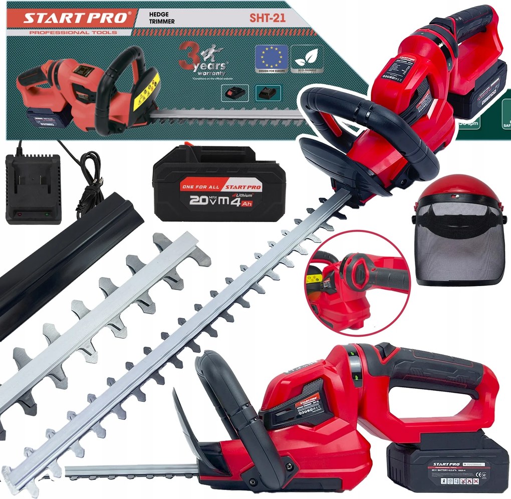 Sada: Akumulátorové nožnice na živý plot Akumulátor 4Ah nabíjačka