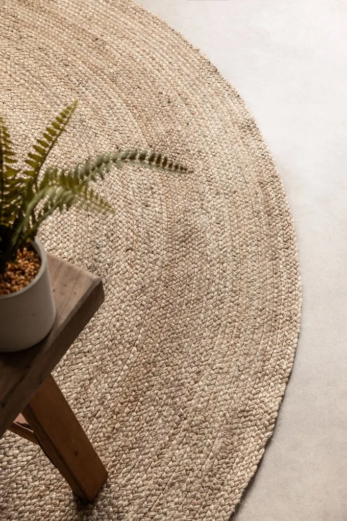 Hanse Home, Kusový koberec Jute Braided 106006 Grey Brown kruh, 100x100 (priemer) kruh, hnedá, chodba / predsieň