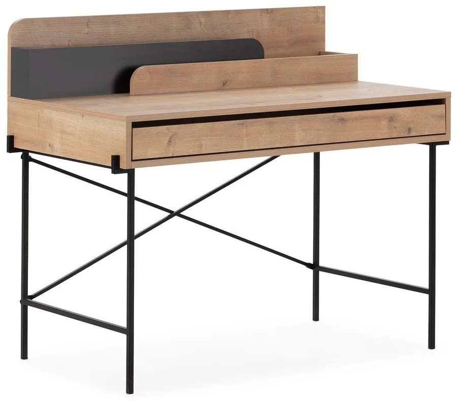 Pracovný stôl z dubového dreva so sekretárom 60x113 cm Lila – Marckeric